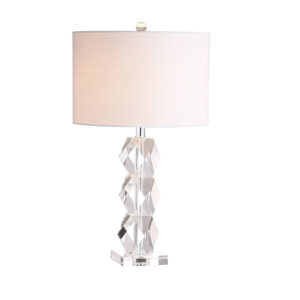 JONATHAN Y JYL5012A Sofia Lámpara de mesa de cristal de 26 pulgadas, transparente