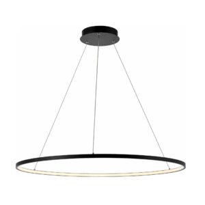 JONATHAN Y JYL7220A Circulo - Lámpara de araña redonda de metal LED integrada de 35 pulgadas, moderna y contemporánea de transición de 4000 K 48 W, luz integrada para cocina, pasillo, baño, oficina, sala de estar, color negro Visita la tienda de JONATHAN Y