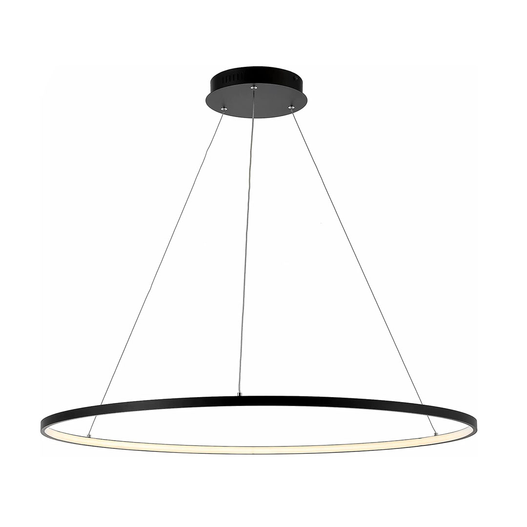 lampara de techo 2 3 JONATHAN Y JYL7220A Circulo - Lámpara de araña redonda de metal LED integrada de 35 pulgadas, moderna y contemporánea de transición de 4000 K 48 W, luz integrada para cocina, pasillo, baño, oficina, sala de estar, color negro Visita la tienda de JONATHAN Y