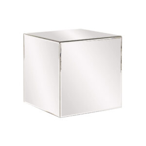 Howard Elliott - Mesa de cubo con espejo, 16.0 in de alto x 16.0 in de ancho x 16.0